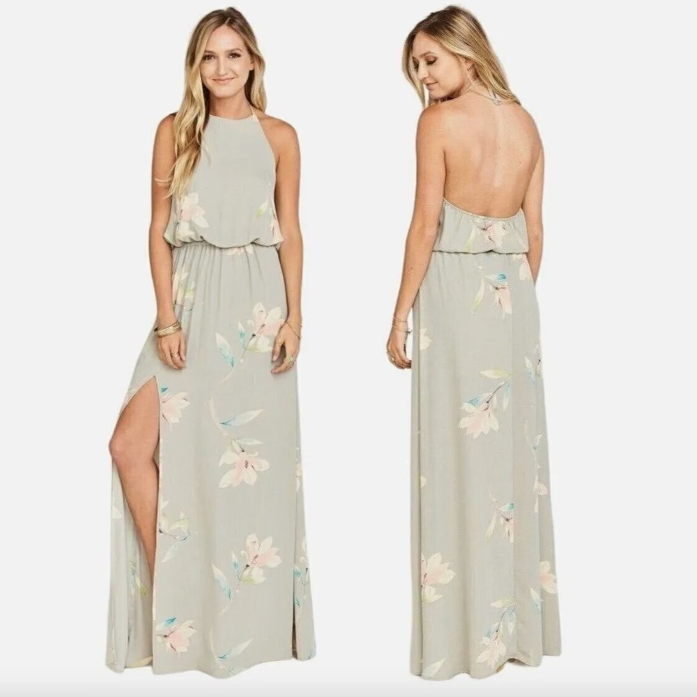 Show Me Your Mumu Heather Halter Maxi Dress